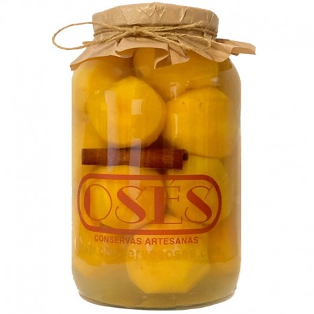 Melocotón entero pelado en almíbar OSËS Galón 2.650 g 1.500 g. Neto Escurrido