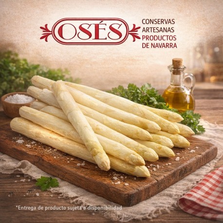 Espárrago blanco fresco de Navarra caja poiliespan 4 kg.