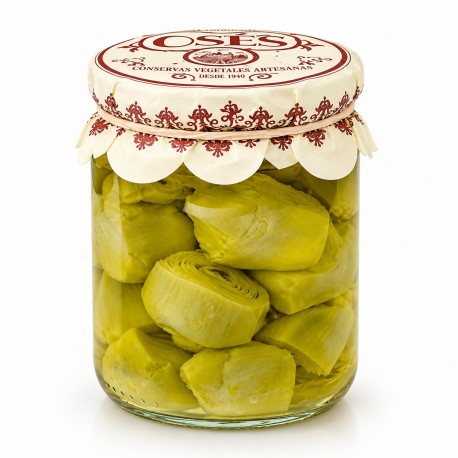 Alcachofa de Tudela en aceite de Oliva extra OSÉS  tarro 300 gr. peso escurrido