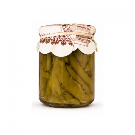 Pimiento Piquillo Verde 10/14 OSES tarro 375 g Peso Neto